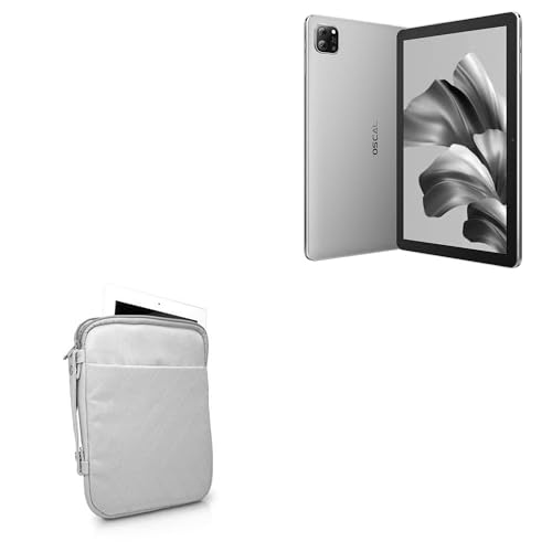 BoxWave Case Compatible with Blackview Oscal Pad 60 - Quilted Carrying Bag, Soft Synthetic Leather Cover w/Diamond Design - Cool Grey