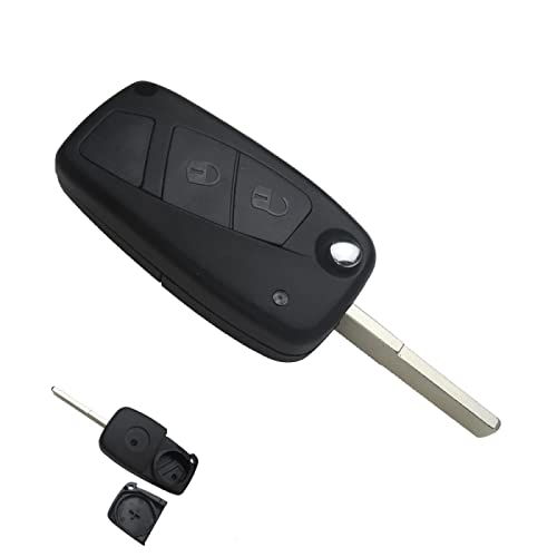 SALPIE Black 3-Button Rubber Remote Control Shell Replacement Key Shell for Fiat Panda (2003-2013), Grande Punto, Punto - Image 2