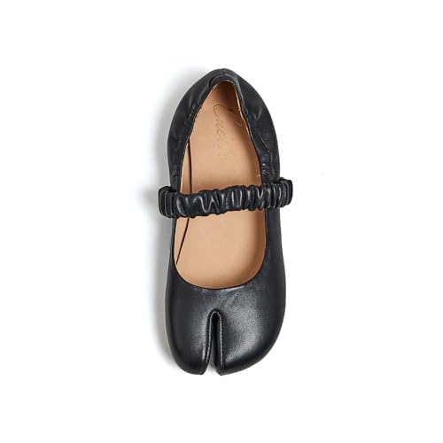 Women Mary Janes Shoes Ballerina Flats Split Toes Flats Fashion Ankle Strap Walking Shoes 6