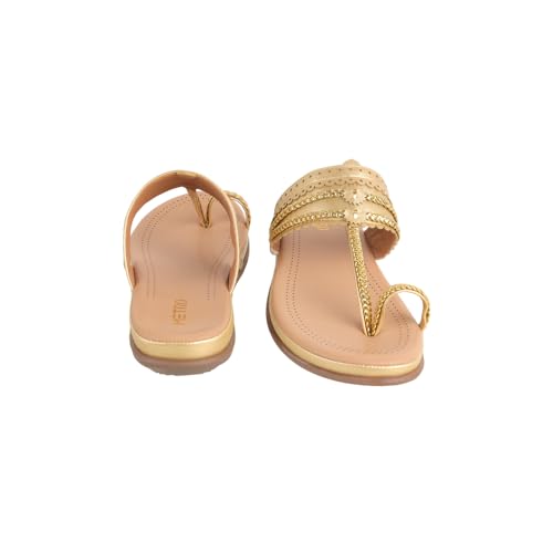 Image of Metro Women Flat Kolhapuri Comfort Chappal