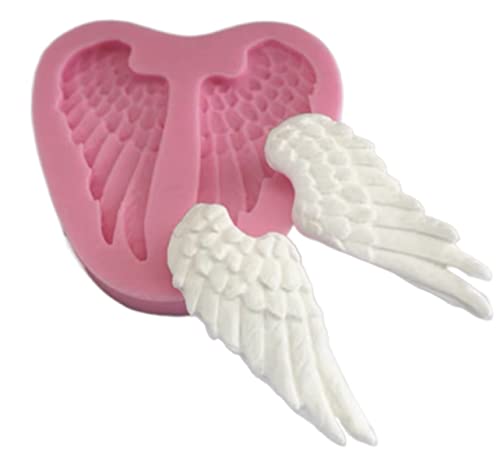 TTOA - Molde de silicona para fondant, diseño de alas de ángel | Molde de chocolate | Decoración para tartas