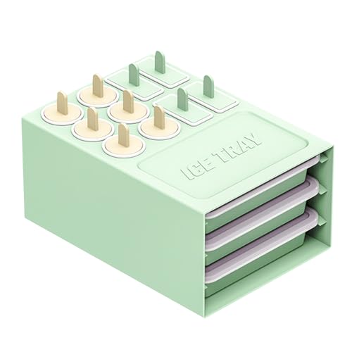 Hogvinnatil Molde De Hielo De Silicona - Cubitera Para Cubitos De Hielo Y Polos Molde De Silicona | Contenedor Flexible 2 en 1 con Liberación Fácil para Whisky, Alimentos de Bebé y Cócteles