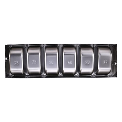 Tanque de condimentos para el hogar de acero inoxidable con tapas protectoras higiénicas 6