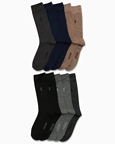 IZOD Men’s Dress Socks - Lightweight Comfort Crew Sock (10 Pack)4