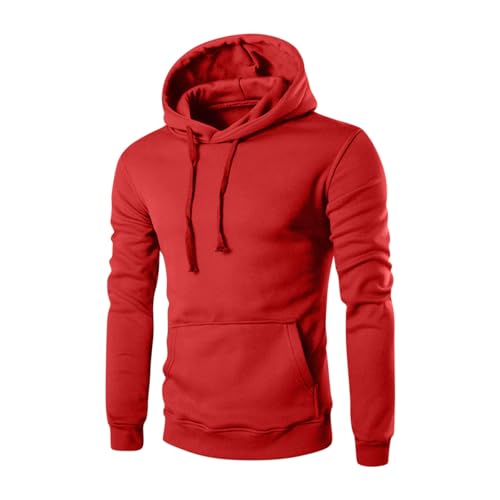 Mens Hoodie Casual Fleece Lined Pullover Hoodie Classic Pockets Workout Lightweight Cotton Fall Winter Clothes4