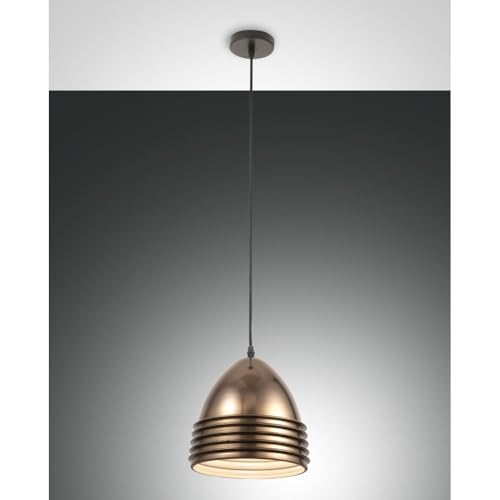 Fabas Luce Gavia Pendelleuchte E27 1x40W Metall- und Keramik schwarz/Bronze 3609-40-179
