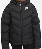 Nike Unisex Kids Hooded Jacket Sportswear, Black/Black/White, DX1264-013, M