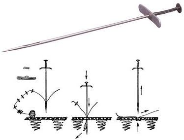 C.S.Osborne . No. 417 - Tufting Needle ( MPN# 64386) & No. 418 - Tufting Clasps, 100 pack ( MPN# 14388)