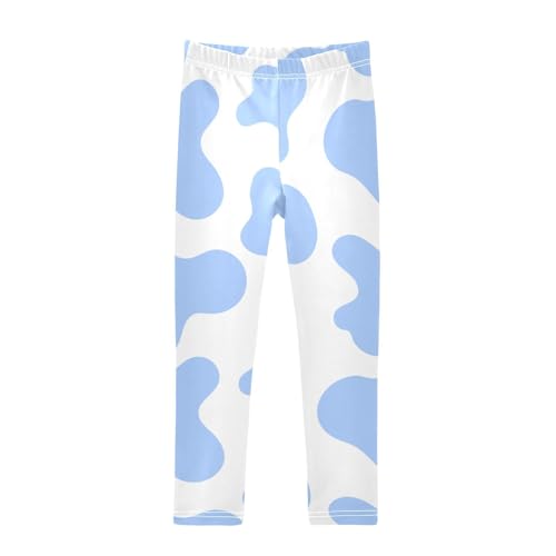 GuoChe Cow Blue Teen Girls Shorts Cotton Cartwheel Shorts Lounge Pants Under Skirt