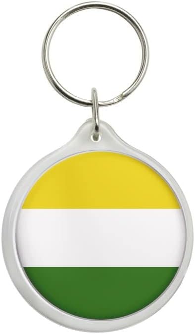 ROUND KEYCHAIN. FLAG MERCADERES (CAUCA) - MUNICIPALITIES AND DEPARTMENTS COLOMBIA