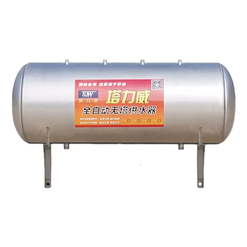 Tanque de presión de Agua Horizontal - 300 L (79 galones) - Cámara de expansión para Sistemas de Pozo, acumulador de Agua Caliente, soluciones de Almacenamiento duraderas (69 x 130 cm)