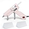 Tilswall Hot Glue Gun Kit, 50W Mini Glue Gun, Fast Preheating Hot Melt with 75pcs 130mm x 7mm Glue Sticks for Crafting, DIY, Art, Home Repairs, Glass and Fabric Pink