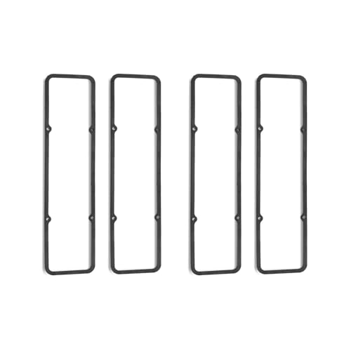 Image of SBC Valve Cover Gaskets for Small Block Chevy 283 305 327 350 383 400 | Pack of 4 - Replaces OE 7484BOX 1628 - Steel Core Rubber Silicone Valve Cover Gasket
