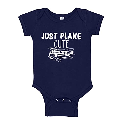 Image of Just Plane Cute Airplane Baby Bodysuit One Piece or Toddler T-Shirt Travel Themed Baby Gift