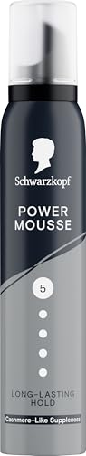 Schwarzkopf Mousse Power 200ml, Hold Level 5 Hair Styling, mousse pour cheveux secs et abîmés, mousse capillaire avec souplesse cachemire, formule...