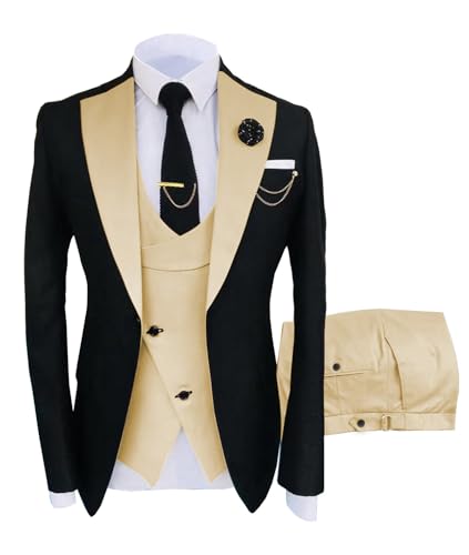 Men's Suit Slim Fit 3 Pieces Ball Tuxedo Suit Formal Business Best Man Wedding Suit Jacket Pants Set2