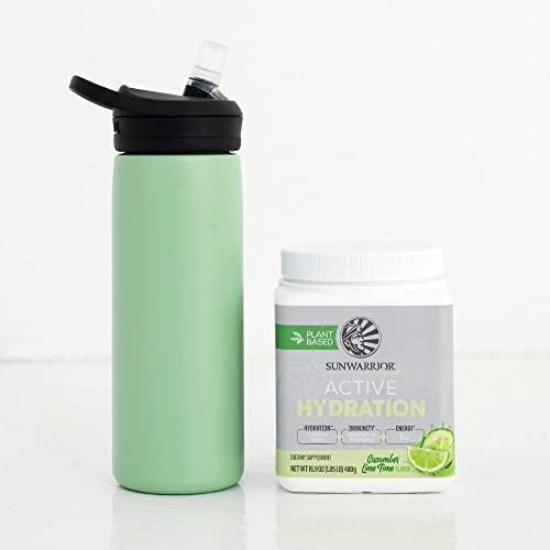 Sunwarrior Vegan Electrolytes Powder With Vitamin B12 | Coconut Powder Keto Plant Based No Added Sugar Gluten Free Dairy Free | Cucumber Lime 1.05 Lb | Hydration Powder For Pre Workout Post Workout #TOP6