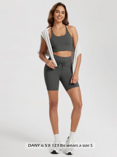 Image of ODODOS Halter Sports Bra for Women Non Padded Strappy Cropped Tops Workout Yoga Crop