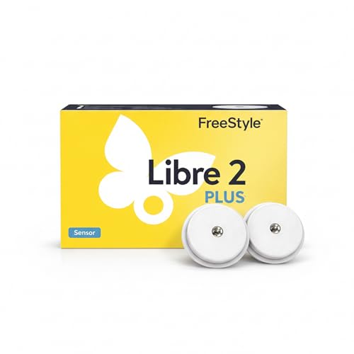 Free-Style Libre 2 Continuous Glucose Monitoring System with 14-Day Sensor Real-Time Smartphone Readings Custom Alerts Water-Resistant Wearable Glucose Meter for Diabetes Management
