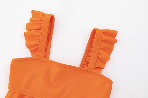 LIZENS Girls Two Piece Plaid Ruffle Trim 2-12Years Swimsuit Beach Bathing Suit for Kids3