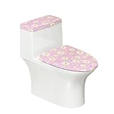 Ocwfudsx Set copriwater e protezione per serbatoio, con cuscino, copricoperchio, antipolvere, universale, adatto per la maggior parte dei servizi igienici da bagno