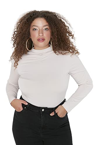 Body en tricot col rond femme silhouette lissée sans pli