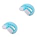 FRCOLOR 2pcs Plastic Studded Style Body Massage Roller Mitt Tool TPE Material Relieves Stress Circulation for Home Use