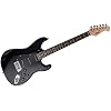 Monoprice Cali Classic Electric Guitar - Black 6 Strings, Double-Cutaway Solid Body, Right Handed, SSS Pickups, Full-Range Tone, With Gig Bag, Perfect for Beginners - Indio Series