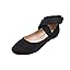 Black Faux Suede Ankle Strap