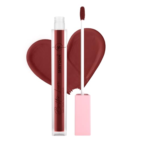 Image of Shryoan Butter Luxe Satin Matte Liquid Lipstick | Ultra Pigmented, Long-Lasting, Non-Transfer Formula, Smooth Lip Color, Weightless Finish, Silky Matte Finish (6ml) (Shade 08, Shade 08)