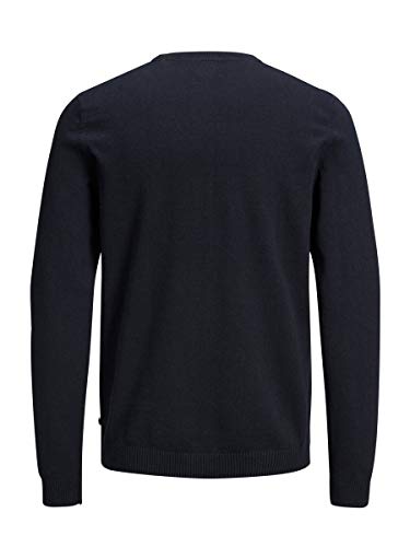 JACK & JONES Homme Col Rond Jjebasic Knit Crew Neck Noos Pull, Manche Longue,Bleu (Navy Blazer), L EU - Image 3