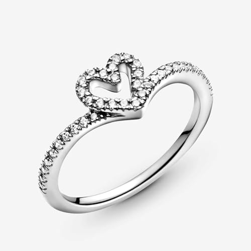 Pandora Sparkling Wishbone Heart Ring - Stackable Ring for Women - Gift for Her with Clear Cubic Zirconia - With Gift Box4