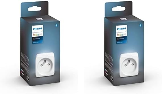 Philips Hue Philips Lighting 929003050901 Philips Hue Smart Plug, Prise connectée, Blanc (Lot de 2)
