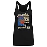 500 LEVEL Giannis Antetokounmpo Milwaukee Bucks All Net Women's Tank Top (Tri Black, XX-Large)