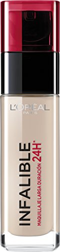 L'Oréal Paris Make-up designer Fondo de maquillaje infalible, 16 horas, Tono miel 235