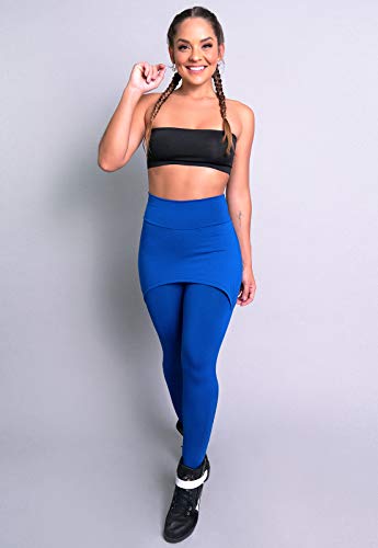 Calça Legging Suplex Saia Tapa Bumbum Cintura Alta