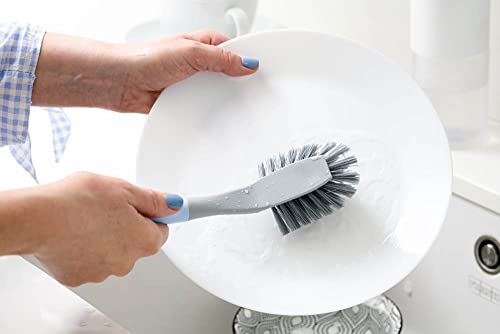 York Bacteria Stop Geschirrbürste - Küchenbürste, die zum Spülen von Geschirr, Töpfen, Pfannen geeignet ist - Antibakterielle Borsten - Rutschfester Griff
