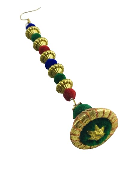 Sattyaki Stylish Navratri Oxidized multi borla Silver With Borla Matha Patti for Women and Girls.