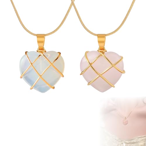 fashion accessories best rose quartz heart necklace