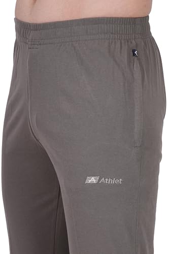 Image of Trackpants for Men - Regular Fit, Cotton Hoisery, Ultra Soft, Comfortable, Lightweight, Ziper Pockets, Front Zip, Back Pocket, Solid Mnimal