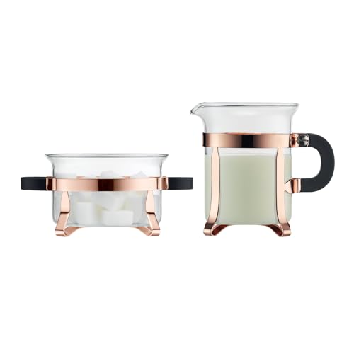 Bodum Chambord Classic Sugar and Creamer Set, 2pcs, Glass, Copper