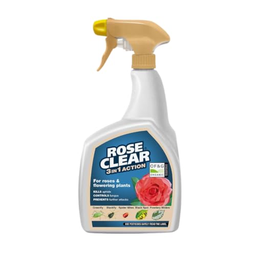 Rose Clear Bug Spray Killer | 800ml Bottle Ready To Use | Rose Plant Protection 3 in 1 Rose Spray Insecticide and Fungicide Insect Killer | Keep Your Roses Blooming