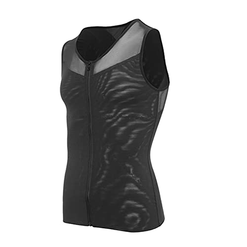 T-Shirt Fitness Shapewear pour homme avec fermeture éclair sport et compression