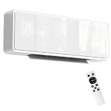 HOMCOM Termoventilatore da Parete 2000W, Stufa Elettrica Ceramica, Bianco
