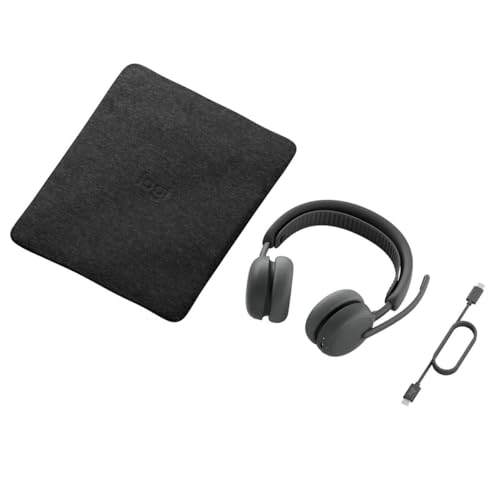 Image of Logitech Zone Wireless 2 ES - Noise-Canceling Wireless Headset with Adaptive Hybrid ANC, Bluetooth, Graphite