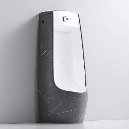 男性用床置き小便器、こぼれ防止、インテリジェント誘導洗浄、ファミリーバスルーム・トイレ用、セラミック素材、グレー