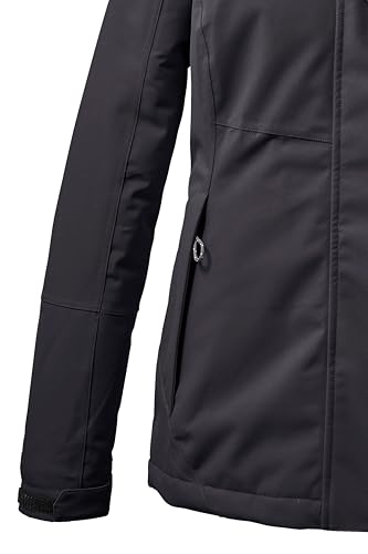Killtec Damen Outdoorjacke Funktionsjacke mit abzippbarer Kapuze KOW 140 WMN Jckt wasserdicht, Winddicht, atmungsaktiv 00200-schwarz 42