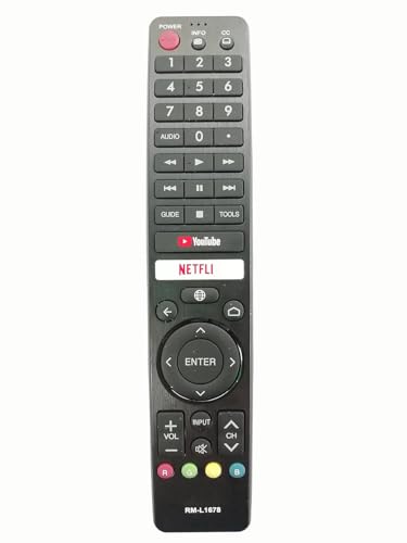 Image of LipiWorld RM-L1678 LED LCD TV Remote Control with Function Netflix YouTube Compatible for Sharp
