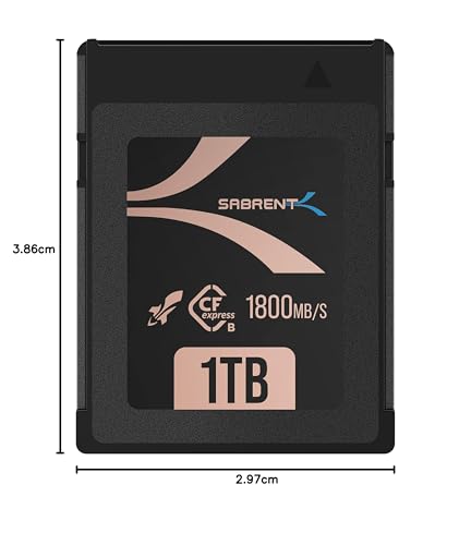 SABRENT Rocket CFX Pro 1TB CFexpress Tipo B Tarjeta de Memoria R1800MB/s W1700MB/s [CF-XXIT-1TB] - imagen 8