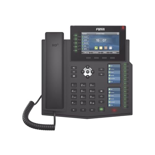 Fanvil X6U teléfono IP con triple pantalla color 6 líneas miniatura 2